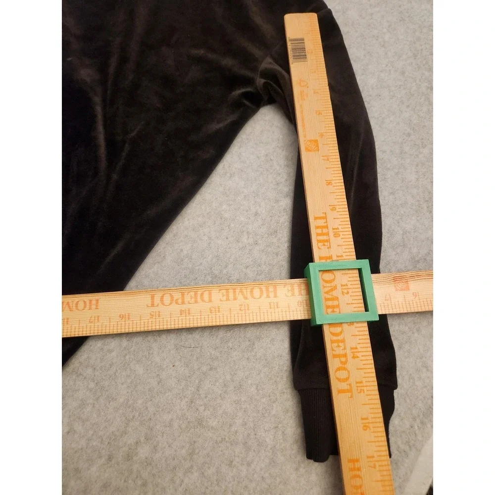 Justice Hoodie Girls Size 10 Black Velour Pullover Kangaroo Pocket Logo‎ Youth